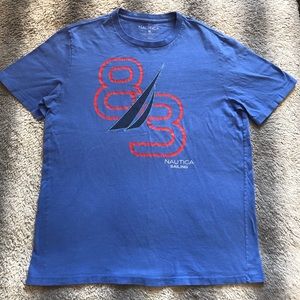 ⛵️ Nautica Sailing Tee 83 Mens Medium Blue